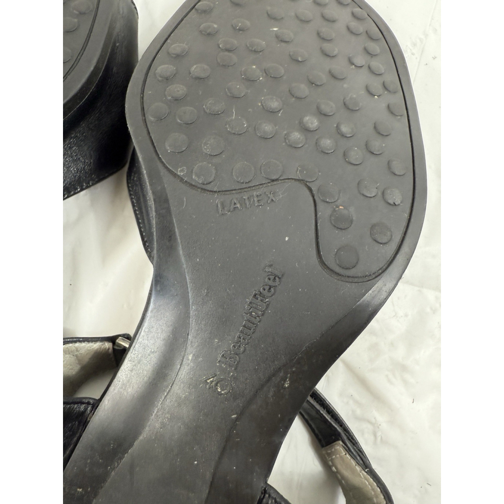 BeautiFeel Mary Jane Pump Black Leather sandal size 40 - Picture 5 of 14